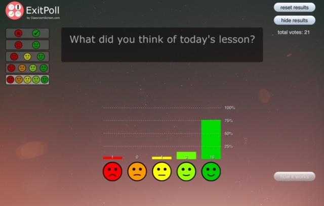 Bild av en exit pull med classroomscreen