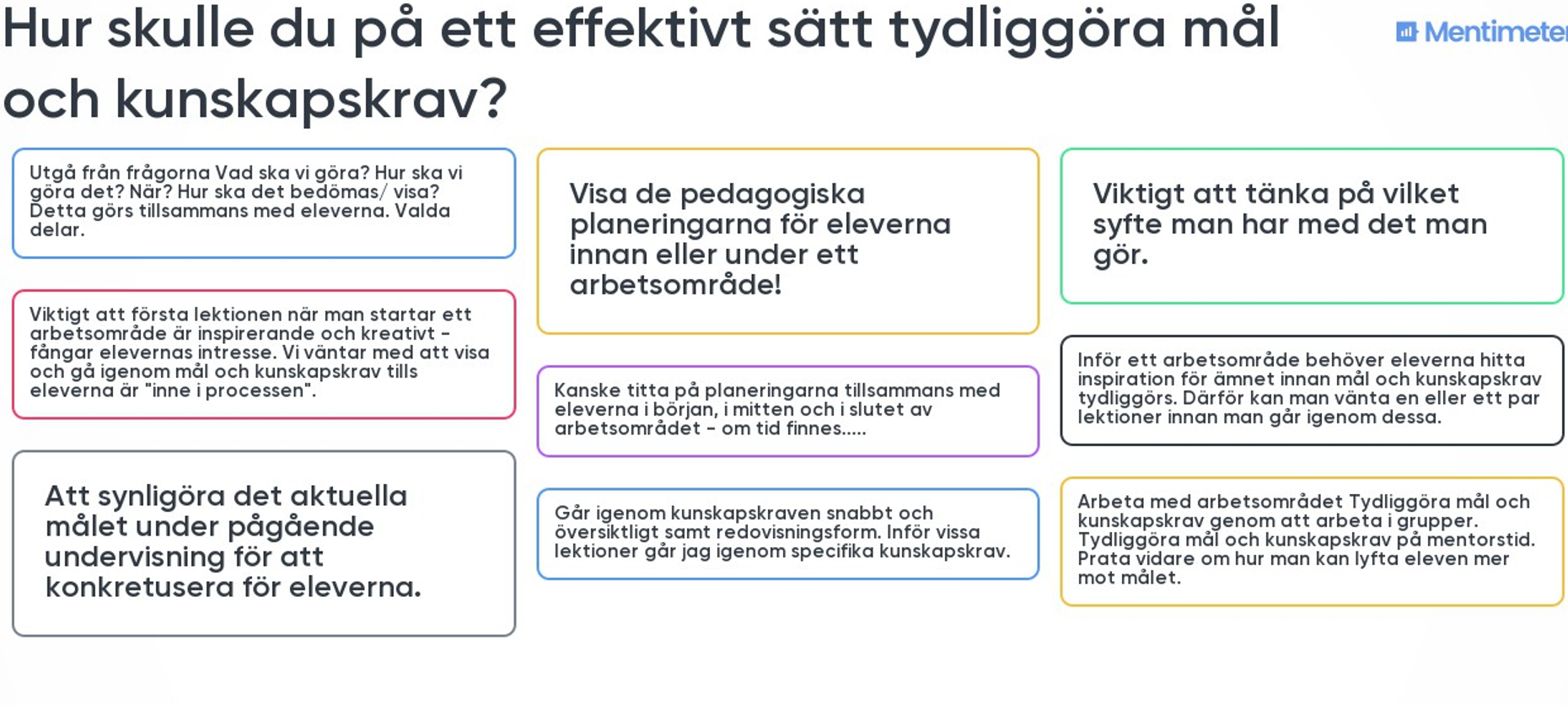 Bedömning för lärande